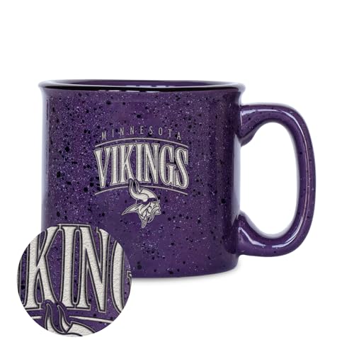 Rico Industries NFL Football Minnesota Vikings Tribute 12oz Laser Engraved Campfire Mug