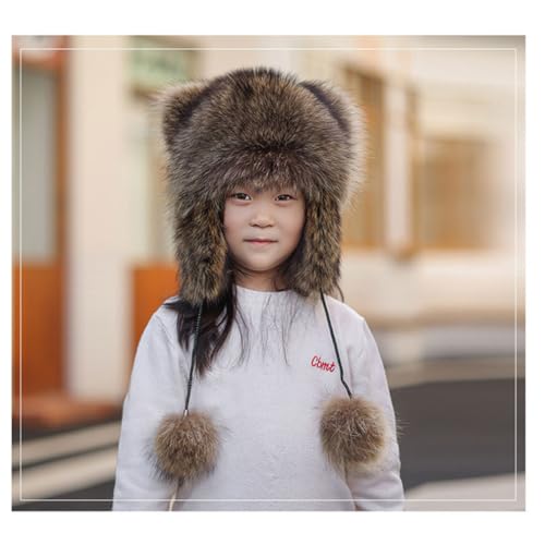 Gorro de mapache con orejeras para esquí infantil: abrigo divertido de 6 a 10 años 3