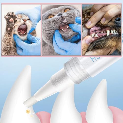 Caneta de escova de dentes para animais de estimação, caneta de limpeza de dentes de cães, clareamen