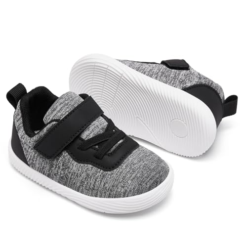 Image of MORENDL Toddler Sneakers Baby Boys & Girls Barefoot Shoes Lightweight Breathable Walking Running Tennis Athletic Sport Shoes