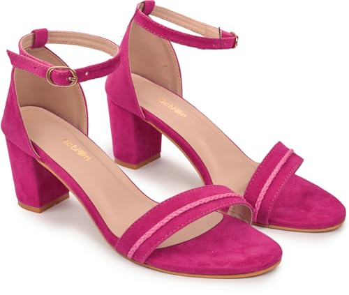 Image of Action Women's Block Heel Sandals|Suede| Heel| Ankle Strap with Braided Detail Beige