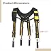 Adjustable X-Back Tool Belt Suspenders, Heavy Duty Work Belt Harness With Padded Support System, Black And Yellow