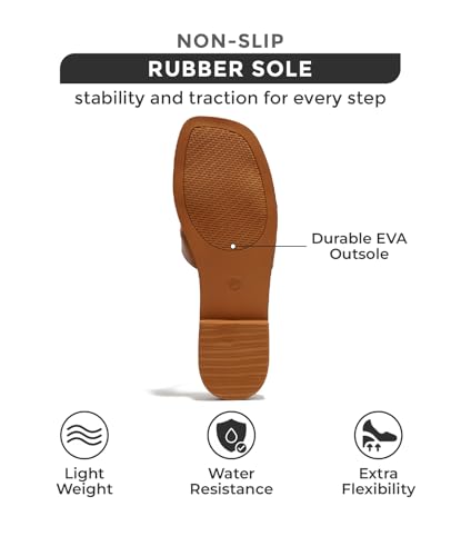 Project Cloud Fashion Flat Summer Sandals for Women 2025 - Leather Womens Sandals Comfortable Memory Foam Slides for Women Footwear - Mules Women's Sandals - Walking Sandals Women (Jannel) - Image 5