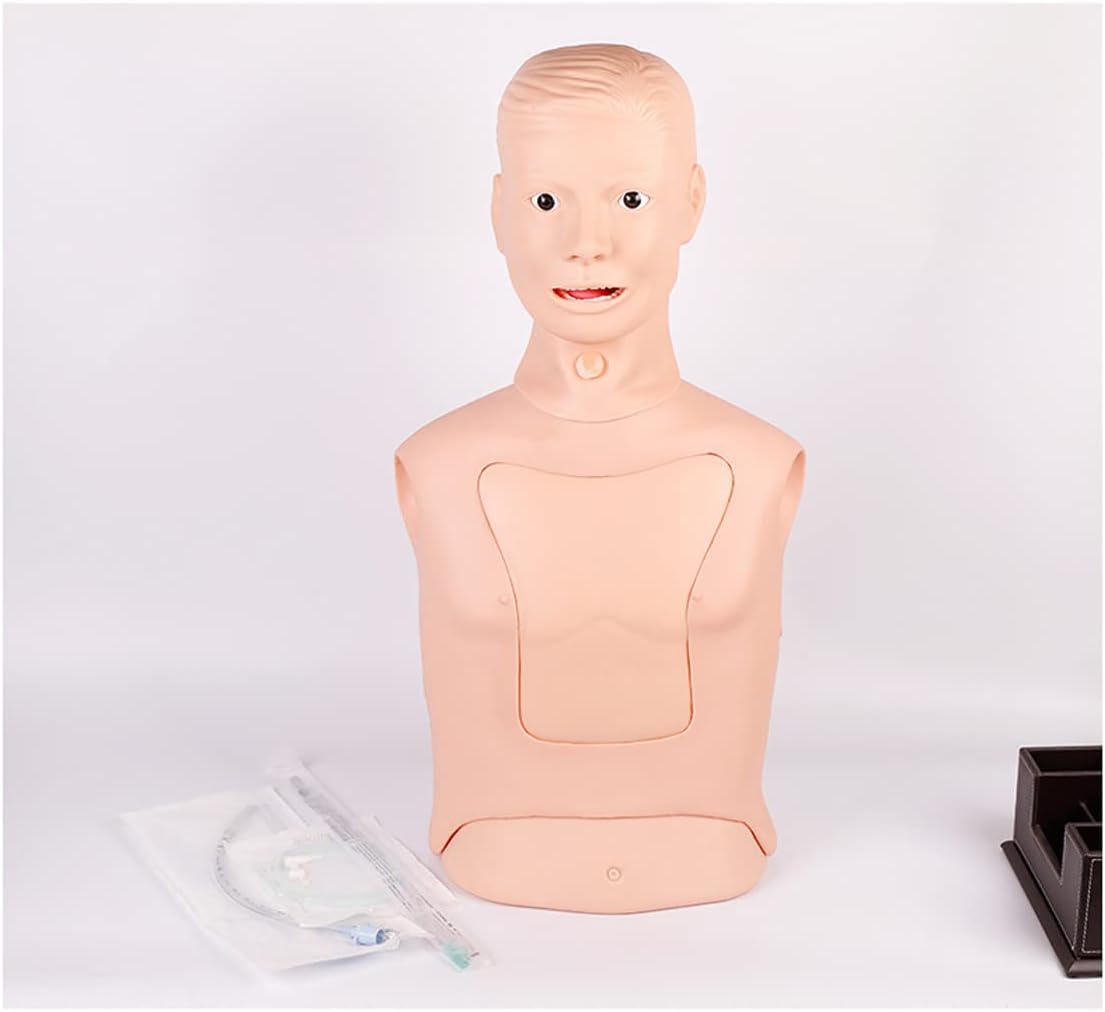 Unterrichtsmodell,Halbk?rper-Pflegemodell Atemwegsintubation Halbk?rperpuppen-Lehrmodelle Fortgeschrittenes Nasensonden- Und Trachea-Pflegemodell Magenspülungs-Tracheostomie-Modell