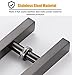 Door Pull Handle Sliding Barn Door Handle with Install Tools, Entry Front Door Push Pull Handle for Wood Glass Doors, Commercial Heavy Duty Bar Handle, Stainless Steel,Matte Black-80cm/32in
