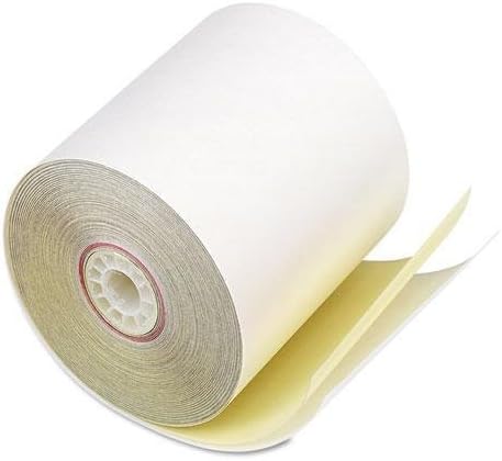 PMC 07706 Paper Rolls, Two-Ply Receipt Rolls, 3 x 90 ft, White/Canary , 50/Carton