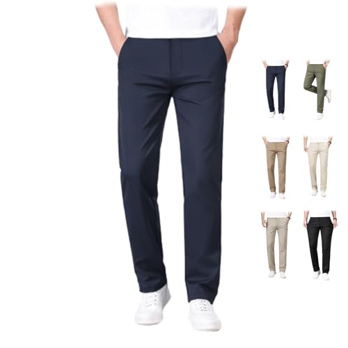 Caracomfy Mens Stretch Slacks, Elitejoe Men's Stretch Khaki Pants with Elastic Waistband, Stridecomfy Men's Sports Pants