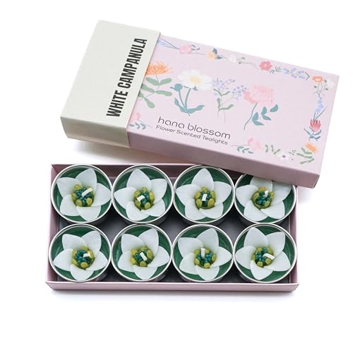 Bougies chauffe-plat campanule blanche faites à la main avec huile de néroli haut de gamme