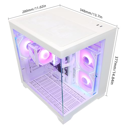 Image of Gaming PC Desktop, AMD Ryzen 5 5600GT (6C /12T), Radeon Vega 7 Integrated Graphics, 16GB DDR4 RAM, 1TB PCIe + 1TB SATA SSD, ARGB Fan, Windows 11 Prebuilt Tower Computer for Gaming Home Office Business