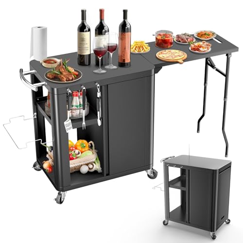 Outdoor Grill Table Cart 57