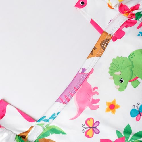 Image of Girls 2 Piece Outfits Toddler Girls Shorts Sets Dinosaur Sleeveless Summer Clothes
