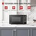 TOSHIBA Small Microwave Oven with 11 Power Levels, ChefDefrost, Sound On/Off & Eco Mode, 0.7 Cu Ft, 700W, Black, MM-EM07PA(BK)