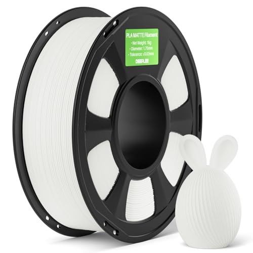 Image of DEEPLEE Matte PLA Filament 1.75mm Matte White 1kg(Plastic Spool)