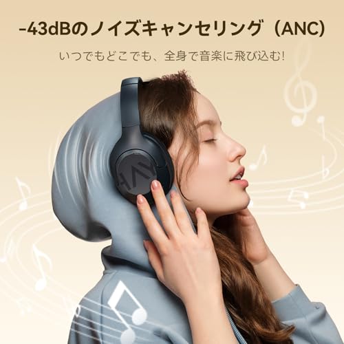 HAYLOU ワイヤレスヘッドホン S30 ヘッドホン 43dB ノイズキャンセリング Bluetooth5.4 低遅延 無線有線両用 80時間音楽再生 オーバーイヤーヘッドホン 軽量 折り畳み 2台同時接続可能 専用アプリ対応 取扱説明書 ブラック