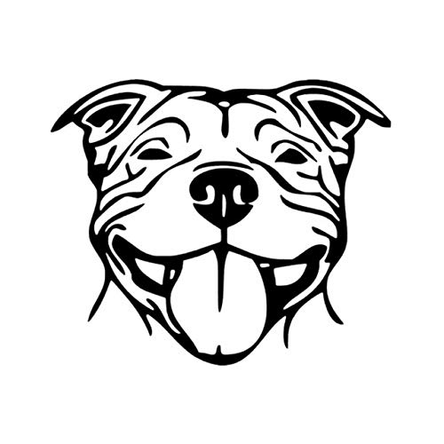 Ncobg Black Car Stickers 16X13.5cm Staffy Staffordshire Bull Terrier Staffie Dog Vinyl Decal Car Sticker Car Window Decor