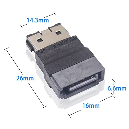 Duttek Sata To Esata Adapter, Sata Adapter, Esata 7Pin Female To Sata 7Pin Male Extende Adapter. (2Pack) #TOP1