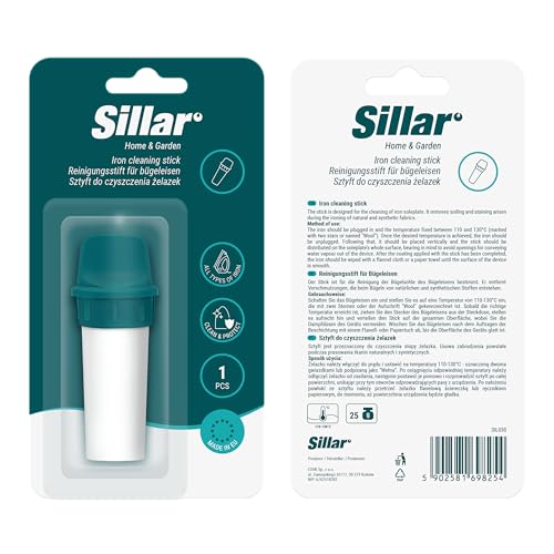 Sillar Bügeleisen Reiniger 25g | Universal Bügeleisen Reinigungsstift zur Bügeleisenpflege | Bügeleisenreinigerstift für Dampfbügeleisen und Bügeleisen z.B. für Siemens AEG Bosch Tefal Braun