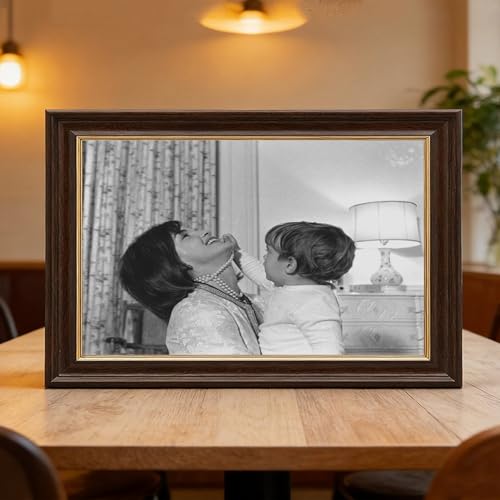 Toile decorative Jacqueline Kennedy et son fils art mural nostalgie - 6