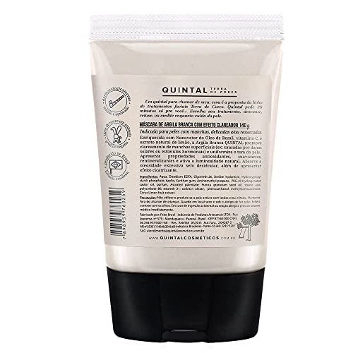 Máscara Argila Clareadora, Branco, Quintal, 140 g