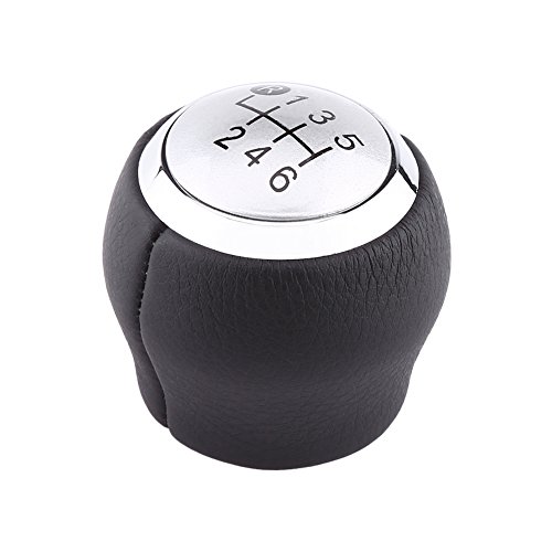 Keenso 6 Speed Car Manual Stick Shifter Knob, Universal Car Gear Shift Knob Shifter Adapter Manual Knob Head For 2007-2013 #TOP6