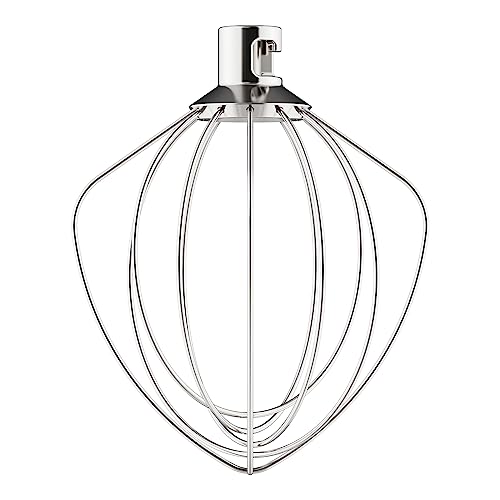 Gvode Edelstahl-Peitsche für Kitchenaid Schneebesenaufsatz, passend für KitchenAid Kippkopf-Standmixer, ersetzt K45WW, für Kitchenaid Mixer-Aufsätze, Eiercreme-Rührer, Mehlkuchen-Schneebesen