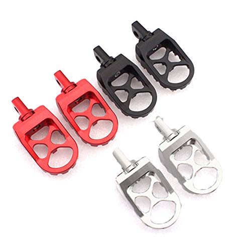 MIGHTYDUTY Wide Foot Pegs, Motorcycle Foot Pegs Universal Modified Screw Non-slip CNC Pedal Foot Front and Rear Aluminum Alloy for harley Dyna Softail 883 (black)