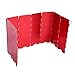VGEBY Camping Stove Windshield 8 Plates Foldable Outdoor Gas Picnic Stove Wind Cooking Windshield Blocker with Storage Box for Outdoor Hiking Picnic BBQ(Red)