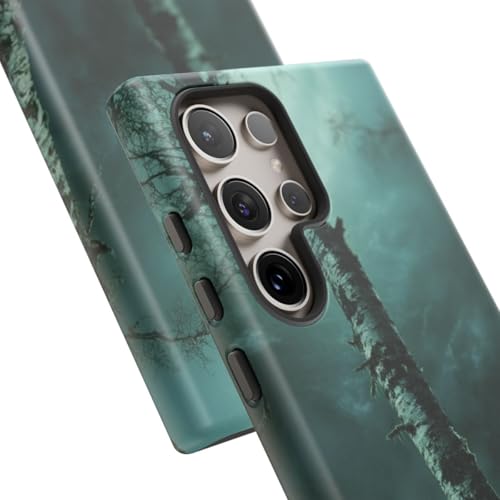 Coque rigide Samsung S24 Ultra mate forêt orageuse sarcelle chic - 2