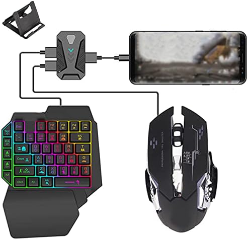 Annadue Gamepad Keyboard Mouse Converter Set for PUBG Android, Keyboard and Mouse Converter Mobile Game Keyboard Mouse Adapter Wired Connection for Android System(Mix lite+F6+G2)