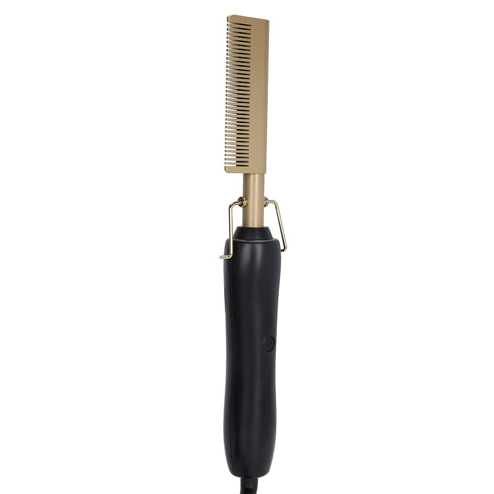 Pongnas Pettine Lisciante Elettrico per Capelli Uomo, Piastra per Capelli Doppio Uso Asciutto e Bagnato con Cavo Rotante a 360° per Barba e Acconciature, Riduce L'effetto, Doppie Punte, (Spina