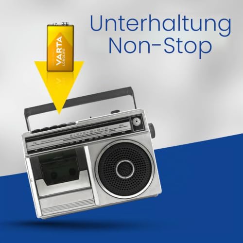 VARTA Batterien 9V Blockbatterie, 2 Stück, Longlife, Alkaline, Vorratspack, für Rauchmelder, Brand- & Feuermelder (Packung mit 2) – Ansicht 4