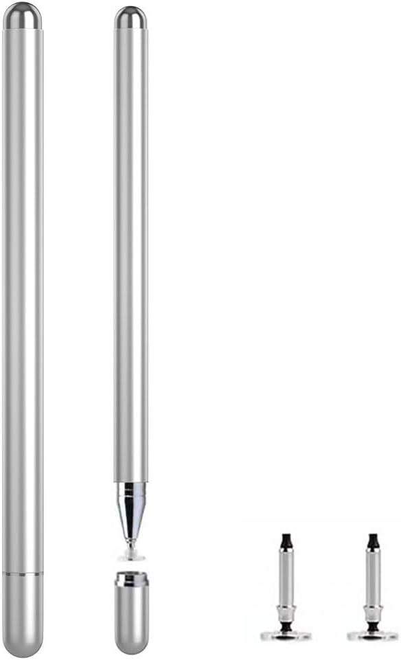 2Pcs Stylus Pen for Samsung Galaxy Tab A7/A8/A8plus/A9/A9Plus,S Pen Compatible with iOS/Android/Windows and Other Series of Capacitive Screen Digital Devices (Silver)