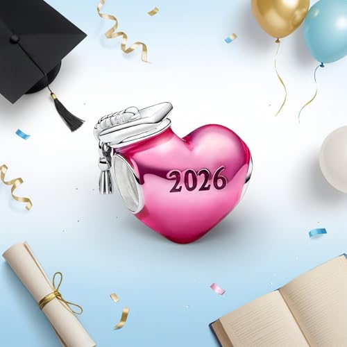Charm de graduación compatible con pulseras europeas para mujer 4