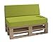Cuscino Per Pallet Cuscino Da Giardino Impermeabile Interno Esterno Lavabile Rimovibile Cuscino Del Sedile Cuscino Dello Schienale (Set Di 2, Verde)