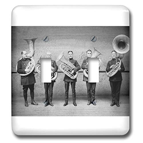 Interrupteur à bascule double 3dRose LSP_6748_2 Tuba Cops gris - 2