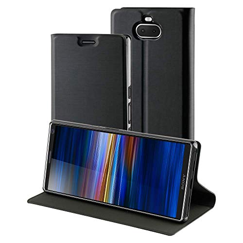 Preisvergleich Produktbild RoxFit Schutzhülle für Sony Xperia 10, schlankes Design, Standfunktion, Schwarz Hergestellt für Xperia Zertifiziert