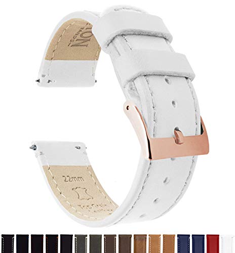 Image of BARTON WATCH BANDS - Top Grain Leather Watch Bands Compatible with Apple Watch Models - 1, 2, 3, 4, 5, 6, 7, 8, 9, 10, SE, Ultra & Ultra 2