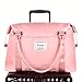 Unisex Large Travel Shoulder Weekender Overnight Bag Handbag Gym Tote Bag with Trolley Sleeve (Pink)