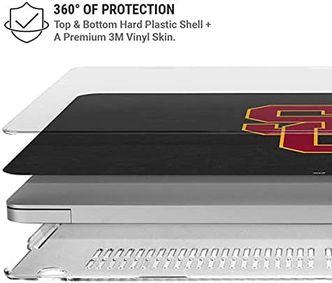 Skinit Case + Skin Compatible with MacBook Air 13in M1 (2021) - Officially Licensed USC Dark Grey Logo Design