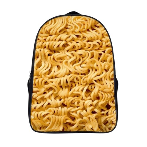 Asian Korean Japanese Chinese Ramen Noodles Funny 16 Inch Backpack for Men Women Casual Daypack with 2 Compartment for Travel Work