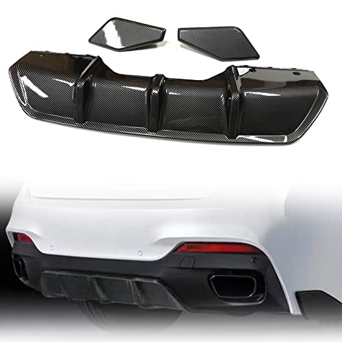 Diffuseur arrière noir brillant pour BMW X6 F16 2015-2018 non sport