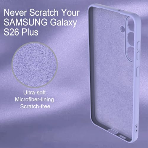 HAII for Samsung Galaxy S26 Plus Case, Slim Liquid Silicone for Women Men with Scratch-Resistant Microfiber Lining Shockproof Soft Silicone Protective Phone Case for Galaxy S26 Plus (Purple) by HAII - Image 7