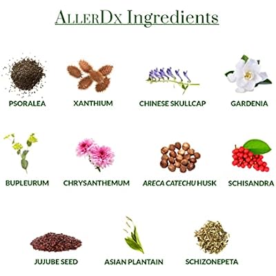 AllerDx Natural Herbal Seasonal Support Supplement - Non-Drowsy, Stimulant Free, Fast-Acting Respiratory Support - 60 Capsules
