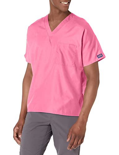 Image of Cherokee Scrubs for Women and Men Unisex V-Neck Tunic Nursing Scrub Top with Chest Pocket, Tuckable Durable Fabric - 4777 | 1 Chest Pocket For Essentials, Traditional Fit, Durable Construction, Comfortable Knit Details, Easy Care, Tuckable Style