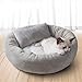ALEDLE-LIFE Grey Pet Dog & Cat Bed Winter Warm Dog Matress with Removable Washable Cushion Pillow Portable Folding Puppy Bed Cozy Pet Playpen