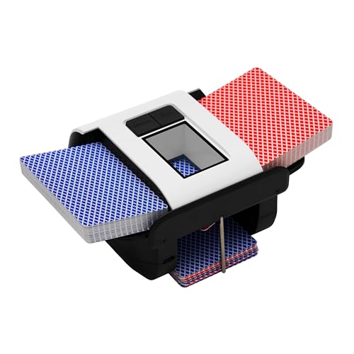BongBingBoo Card Shuffler Machine Built-in Rechargeable Battery fully Automatic Shuffling Automatically Stops When Finishes Small And Portable for Poker UNO And Most of Card Games.