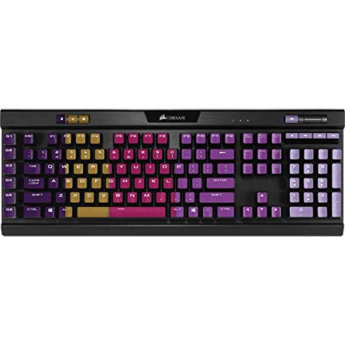 Skinit Decal Skin Compatible with K95 RGB Platinum Mechanical Gaming Keyboard - Skinit Originally Designed Radiant Orchid Color Block Design