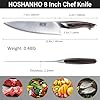 HOSHANHO Kitchen Knife in Japanese High Carbon Steel, Professional High-Class Chef's Knife 8 inch, Non-slip Ultra Sharp Cooking Knives with Ergonomic Handle #4