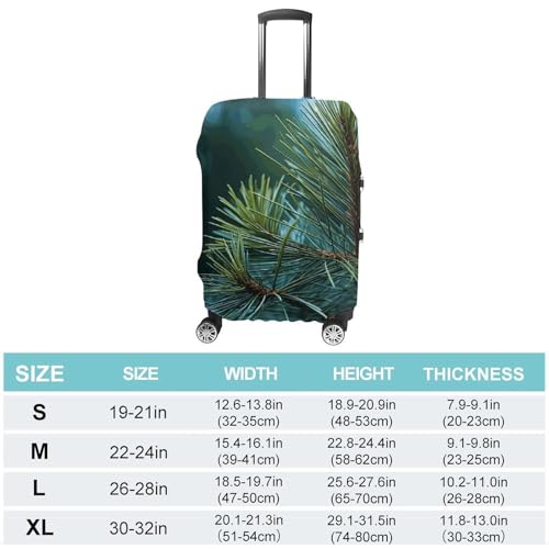 Carry on Luggage Cover Pine Tree Green Needles Suitcase Covers for Luggages Tsa Approved Travel Luggage Sleeve Protector Elastic Suitcase Protector Anti-Scratch Washable Fits 19-30 Inch Case -XL2