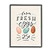 Stupell Industries Farm Fresh Eggs Sign Framed Wall Art, Design by Loni Harris